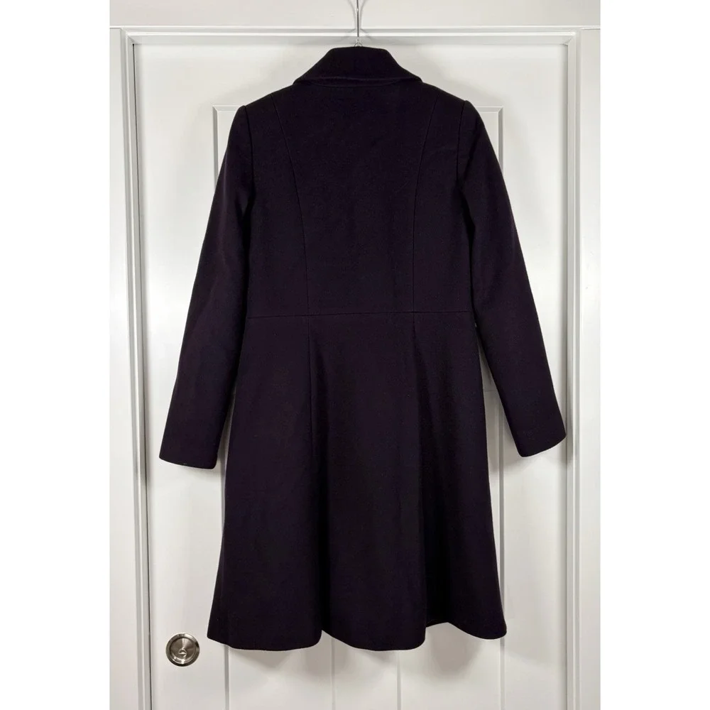 Kristen Blake Studio Collection Wool Cashmere Pea Coat Plum Purple Women's 6